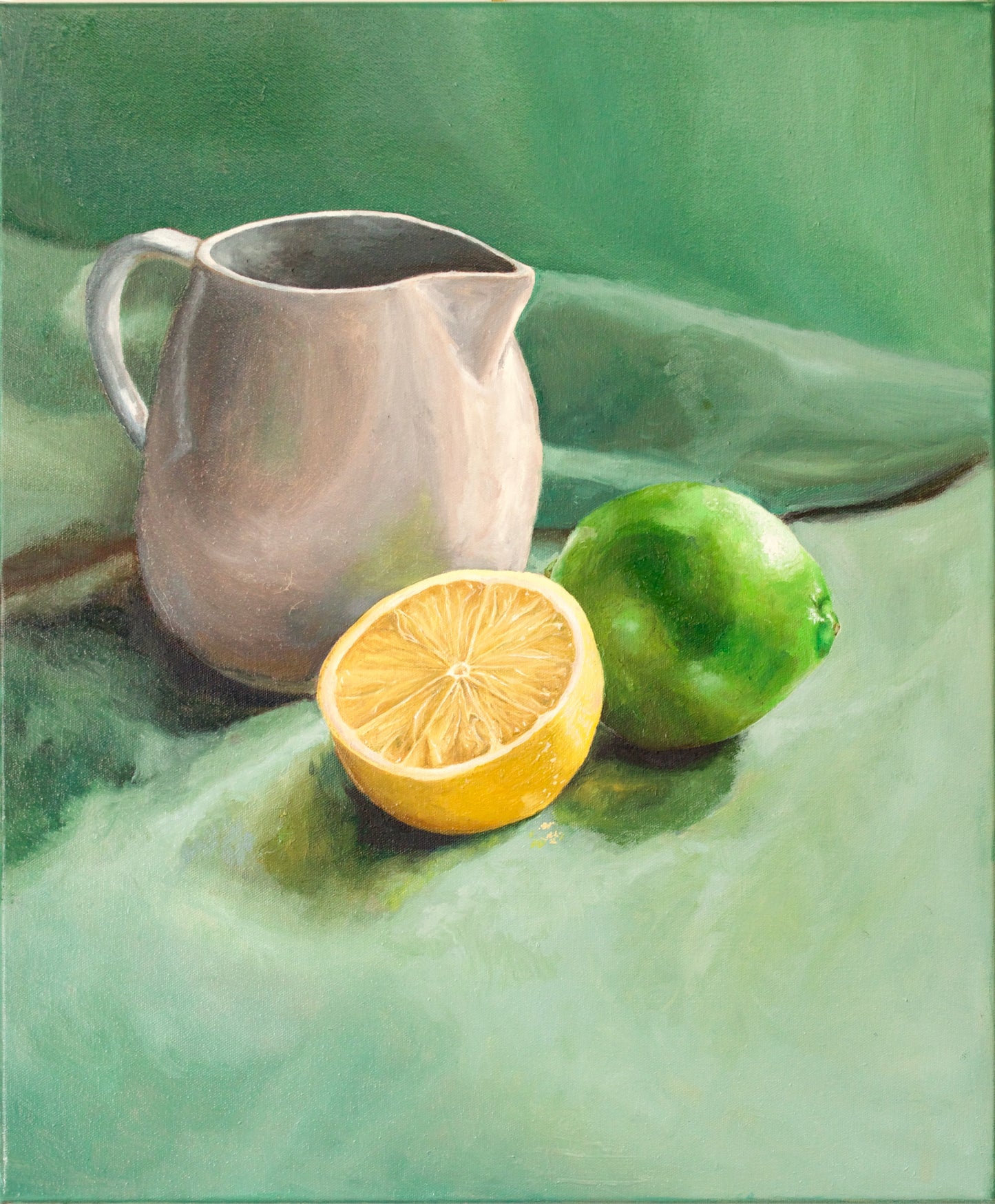 Original still life oil painting citrus fruit by Bella Munday