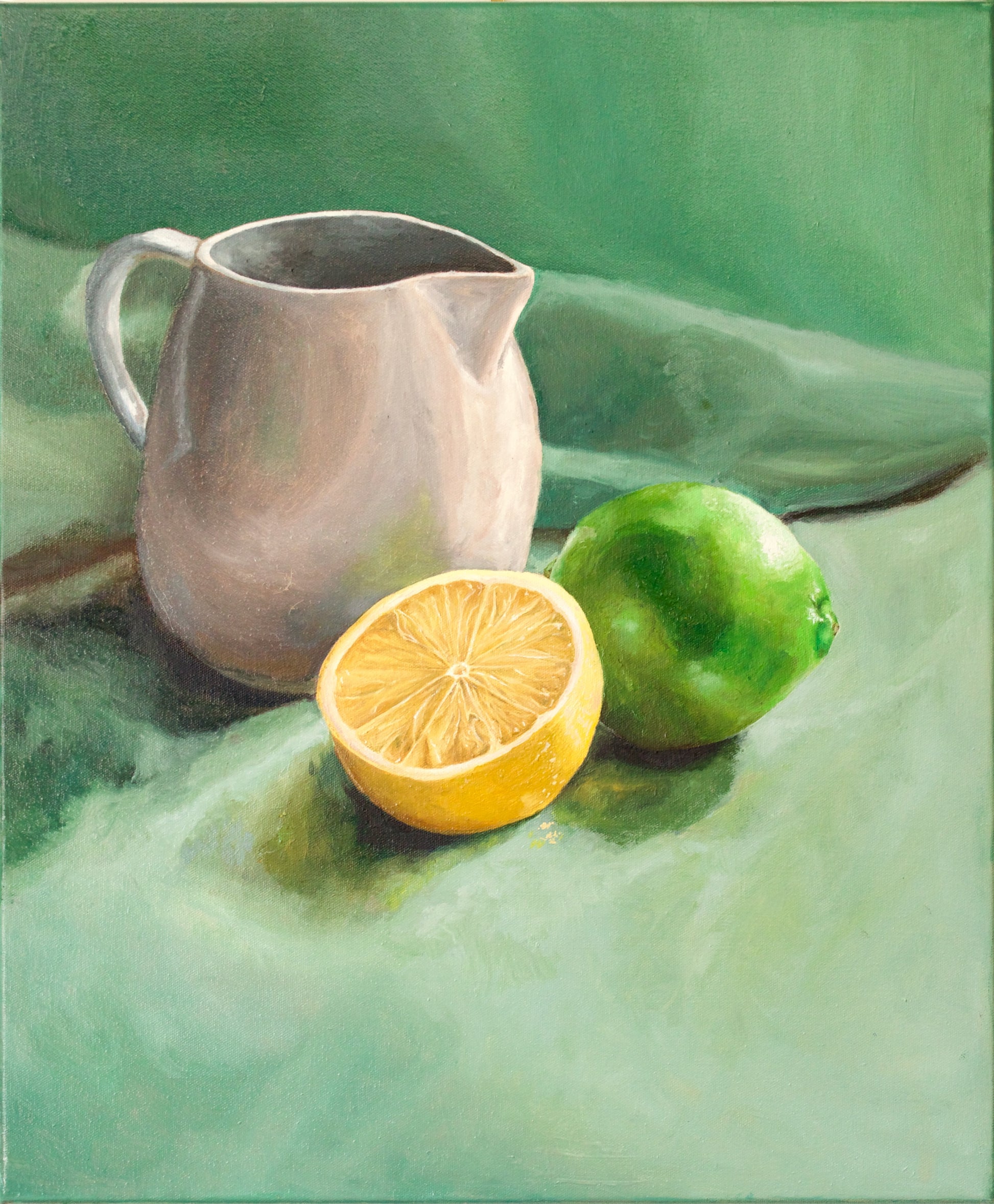 Original still life oil painting citrus fruit by Bella Munday