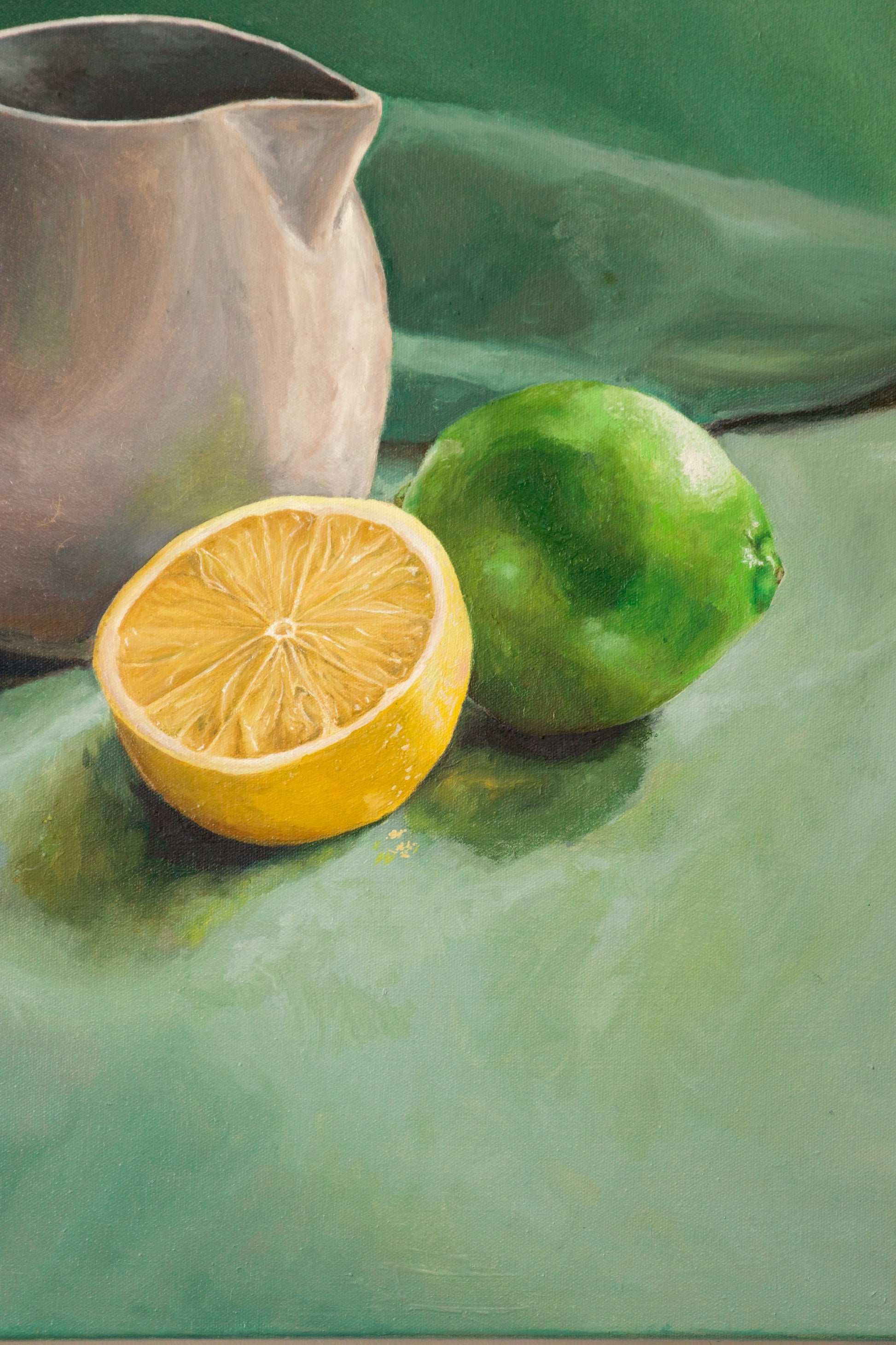 Original still life oil painting citrus fruit by Bella Munday